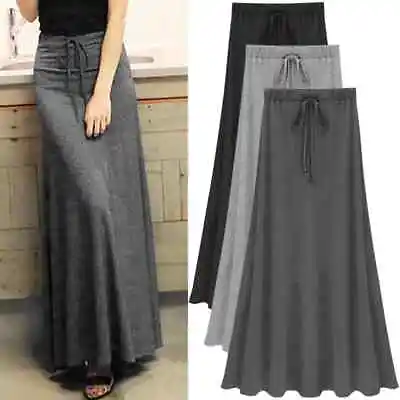Women's Elastic Waist A-line Skirt Hip Slim Fit Long Loose Split Skirt • $66.23