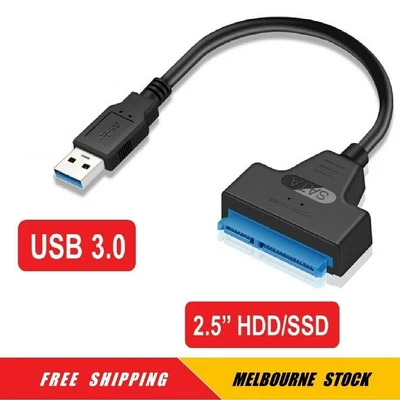 $14.75 • Buy USB 3.0 To SATA 2.5 Inch 22 Pin Hard Disk Drive SSD Adapter Cable Cord For Vista
