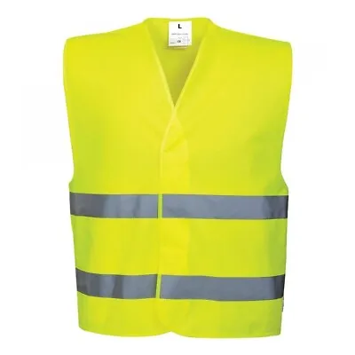 £2.99 • Buy Hi Vis Vest Yellow High Viz Visibility Waistcoat Safety Work En471 Large Size
