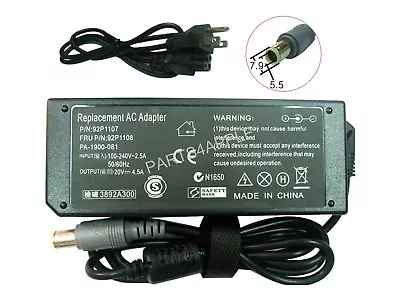 90W Battery Charger For IBM Lenovo ThinkPad Z61e Z61p X61 T61 T61P AC Adapter • $10.12