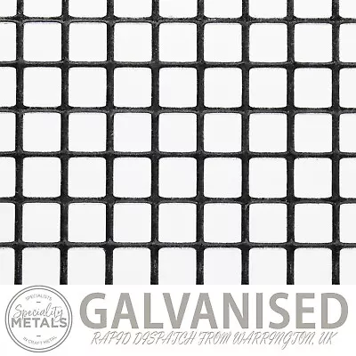 Galvanised Steel Square Hole Perforated Metal | 10mm Hole12mm Pitch1.5mm Thick • £10.88