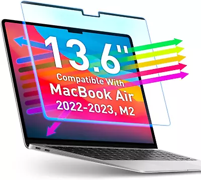 Magnetic Blue Light Screen Compatible With Macbook Air 13.6  2022 2023 M2 M3  • $42.88