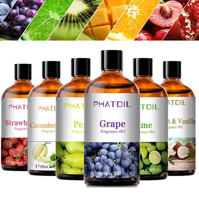 $19.99 • Buy 100ML FRUIT FRAGRANCES OILS ESSENTIAL OILS For Candles,Soap Making,Diffusers AU
