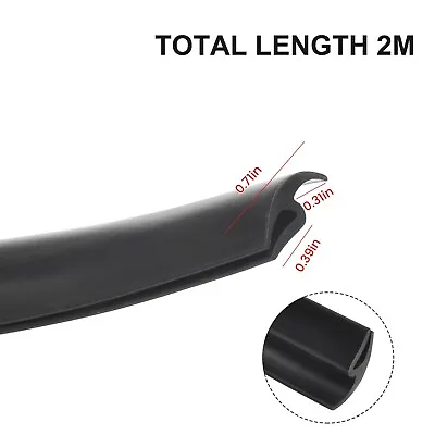 Black 2 M Seal Strip Trim For Car Front Windshield Sunroof Weatherstrip Parts • $10.91