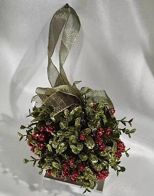 Kissing Crystals Kissing Ball Mistletoe Berries Ornament- Christmas Décor • $12.50