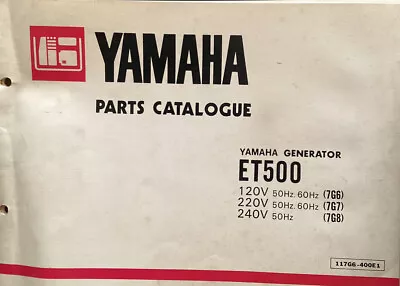 Yamaha Genuine-parts Book  ET500 GENERATOR . 1982 • $30