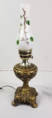 Vintage Hurricane Torch Candle Lamp W/Milk Glass 23  Tall • $29.99