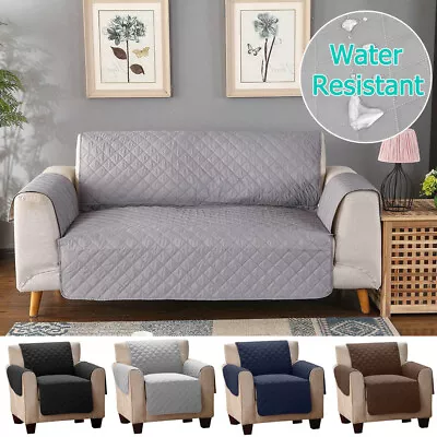 Sofa Cover 1 2 3 Seater Quilted Couch Covers Lounge Protector Pet Dog Slipcovers • $17.99