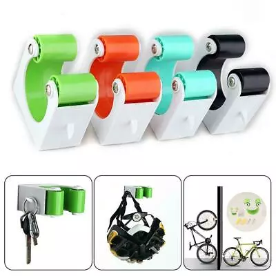 Road Mountain Bicycle Rack Storage Bike Clip Hanger Hook Space Saver Wall Mtb • $8.75