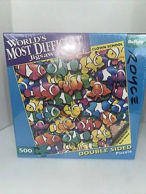 World’s Most Difficult Jigsaw Puzzle “Clown School “ Double Sided 500 Pc Nemo • $10.99