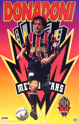 ROBERTO DONADONI New York-New Jersey Metro Stars 1997 MLS Original WALL POSTER • $17.99