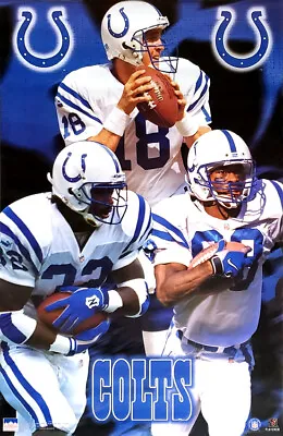 $33.99 • Buy INDIANAPOLIS COLTS 1999 22x34 POSTER - Peyton Manning, Marvin Harrison, Edgerrin