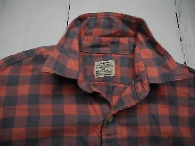 J Crew Flannel Slim Fit Mens S Long Sleeve Button Up Shirt Blue Red Plaid  • $22.50