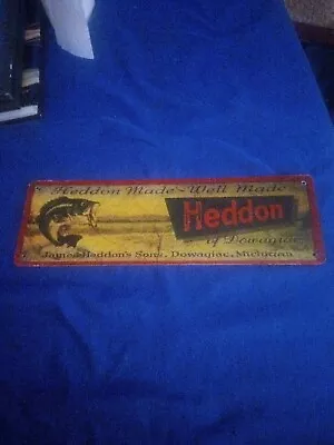 Heddon Tin Sign 3.5  × 11  • $6.50