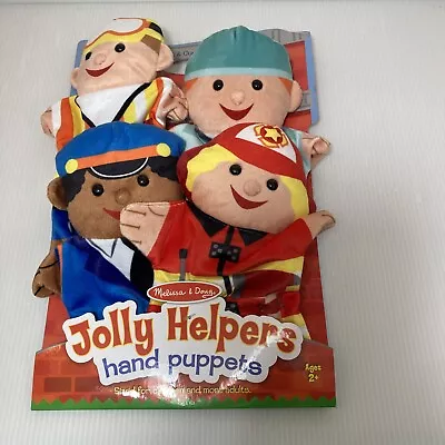 Jolly Helpers Hand Puppets Melissa & Doug Police Doctor Firefighter Construction • $20