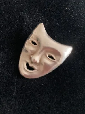 Sterling Theatre Mask Brooch • £9.75