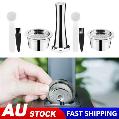 New Stainless Steel Coffee Capsule Reusable Pod Kit For ALDI Expressi K-fee • $29.99