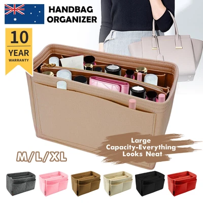 $8.54 • Buy Travel Organizer Handbag Felt Bag Tote Liner Purse Pouch Insert Women 3 Sizes-AU