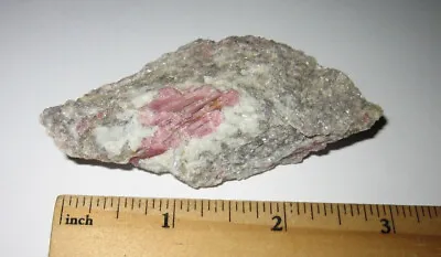 3.1  NATURAL PINK TOURMALINE & LEPIDOLITE CRYSTAL MINERAL MAINE USA 58.7grams *1 • $18.89