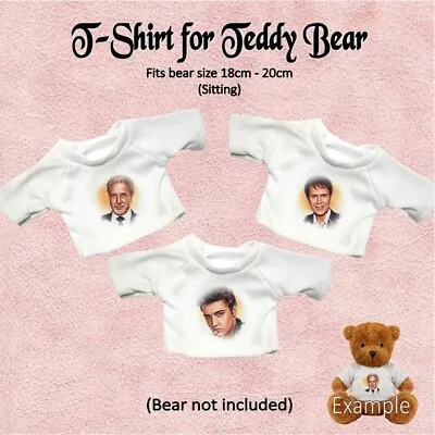 RETRO MUSIC ARTIST T-SHIRT FOR 18cm TEDDY BEAR • £6.99