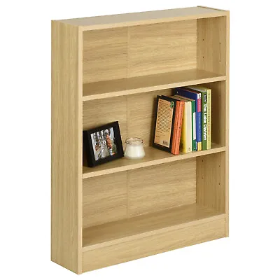 £19.99 • Buy Hartleys 3 Tier Oak Effect Wooden Freestanding Bookcase Bookshelf Storage Unit