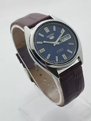 Vintage Seiko 5 Men's Automatic Japanese 7009A Leather Wrist Watch Run Order • $59.99