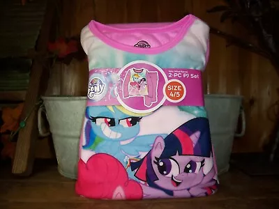 My Little Pony Girls Flannel 2 Piece Long Sleeve Sleepwear Set Size 4-5 Pajamas • $17.99