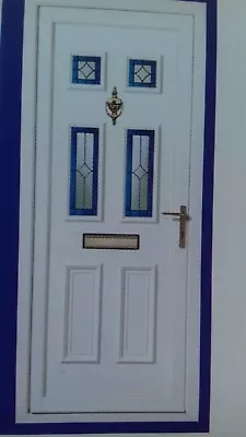 UPVC Sapphire (Resin Lead) Door £485 Includes Fitting And Chrome Furniture • £485