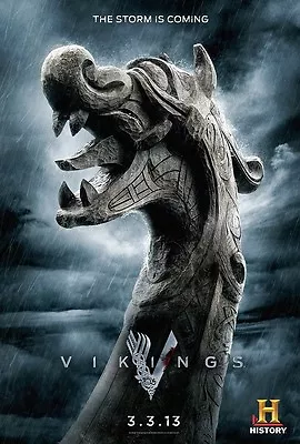 Vikings Poster Print (b) :  11 X 17 Inches - Travis Fimmel Storm Is Coming • $13.96