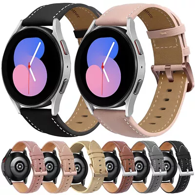 Leather Watch Band Strap For Samsung Galaxy Watch 6 5 4 40 44mm Classic 43/47mm • $13.55
