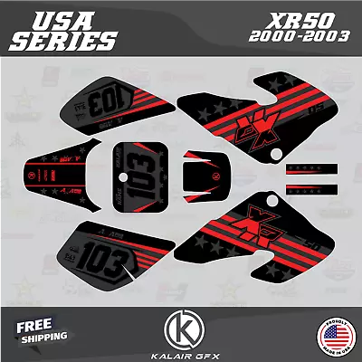 Graphics Kit For Honda XR50 (2000-2003) XR 50 Usa Series - Red Shift • $48.99