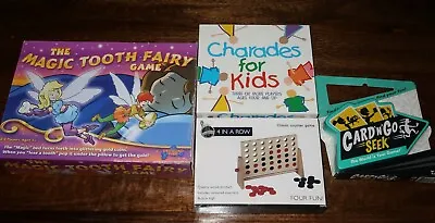 Bundle Set Lot Of 4 Kids Childrens Family Fun Games Magic Tooth Fairy Charades  • £18.99