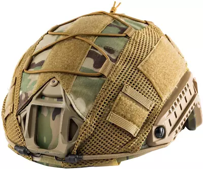 Multicam Helmet Cover No Helmet ZKB06 For Ballistic Fast Helmet • $33.99