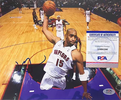 Vince Carter Signed Autograph Toronto Raptors 8x10 Photo Psa/dna Coa • $99.99