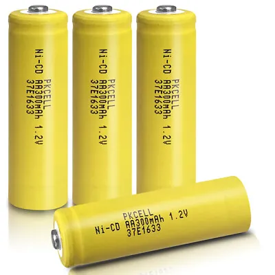 4 Pcs AA 300mAh Ni-Cd Ni-Cad 1.2V Rechargeable Battery RC Solar • $5.65