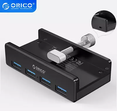 ORICO Aluminum 4Ports USB3.0 Hub DIY Clip Mountable For IMac Screen Monitor • $13.50