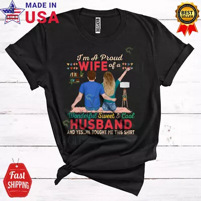 I'm A Proud Wife Of A Sweet And Cool Husband Family Matching Couple ShirtMug • $17.05