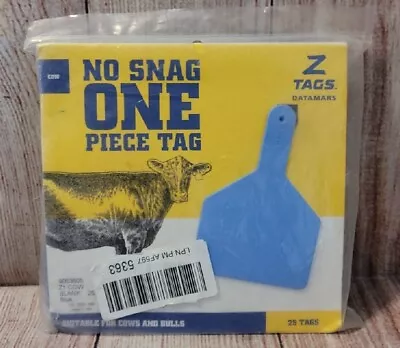 $35.99 • Buy Z Tags Z1 No Snag 25 Count 1-Piece Blank Tags For Cows, White #9053603, 3  Tag