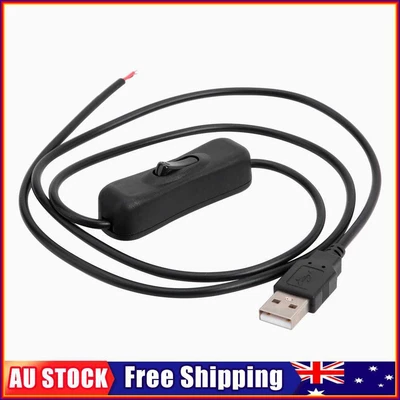 $8.50 • Buy USB Power Cable 2 Pin USB 2.0 Male Cord Extension DIY With Switch (Black)