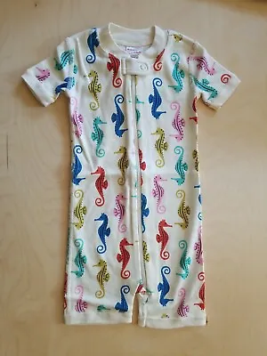 Nwot Hanna Andersson Seahorses Shortie Sleeper Pajamas 80 18-24 M • $29.99