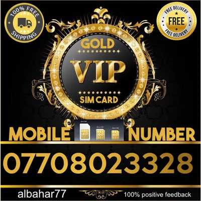 £20 • Buy GOLD EASY BUSINESS VIP MOBILE NUMBER SIM Card 02