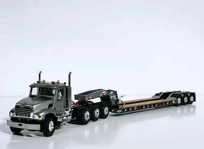 Mack Granite 8x4 Lowboy Trailer 3 Axle In GreyWSI Truck Models 1:50 Scale • $257.37