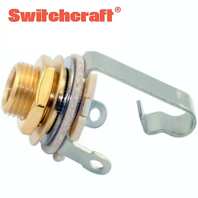 NEW (1) Switchcraft # 11 GOLD 1/4  Input Output Jack 1/4  Mono For Guitar & Bass • $14.99