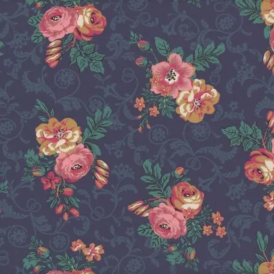 Bedford Floral Cotton Fabric Windham Roses  Mary Koval  By The Yard • $9.99