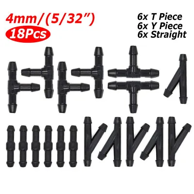 18x/Set Plastic T Y Straight 3 Way Car Parts Wiper Nozzle Connector Rubber Hose • $2.21