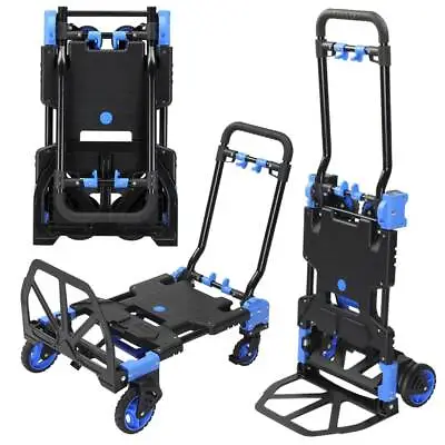 Portable 2 In 1 Folding Hand Truck Dolly Luggage Cart Dolly Cart With Wheels NEW • $69.99