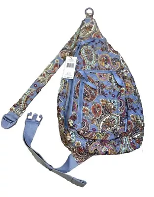 Vera Bradley Provence Paisley Blue Quilted Sling Bag New With Tags • $45