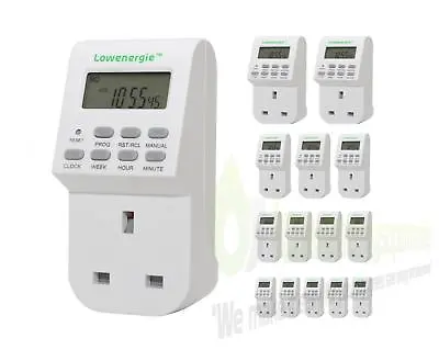 Digital LCD 7 Day Electronic Plug-in Timer Switch Fully Programmable 12/24 Hour  • £8.99