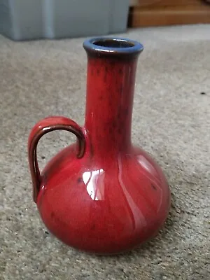 MAREI Keramik Vase West German Fat Lava Red Vase 1970s 12.5cm Tall • £34.99