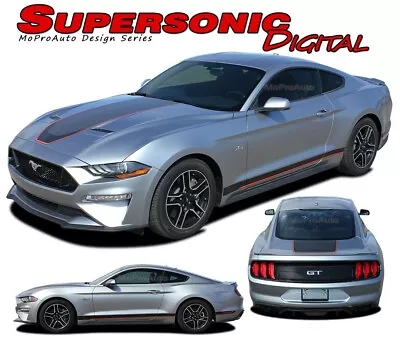 2018-2022 Ford Mustang SUPERSONIC (Digital) Racing Stripes Mach 1 Decals Graphic • $224.99